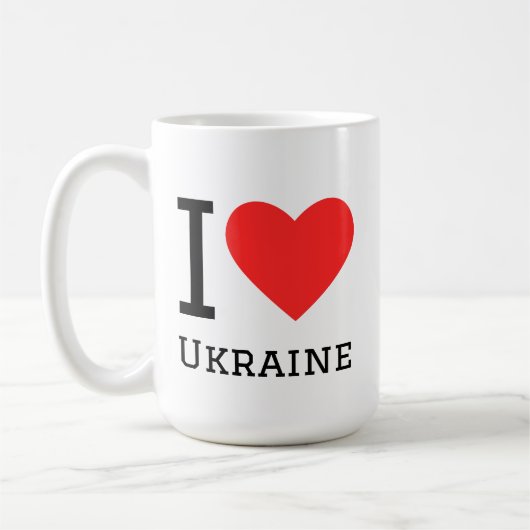 I love ukraine コーヒーマグカップ (左)