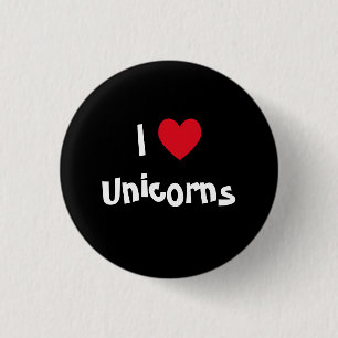 I Love Unicornsボタン 缶バッジ
