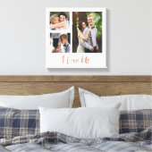 I Love Usバラ金ゴールドス結婚スクリプトのキャンバス キャンバスプリント (インサイチュ (寝室))