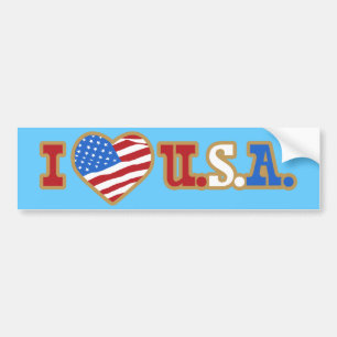 I love USAバンパーステッカー バンパーステッカー