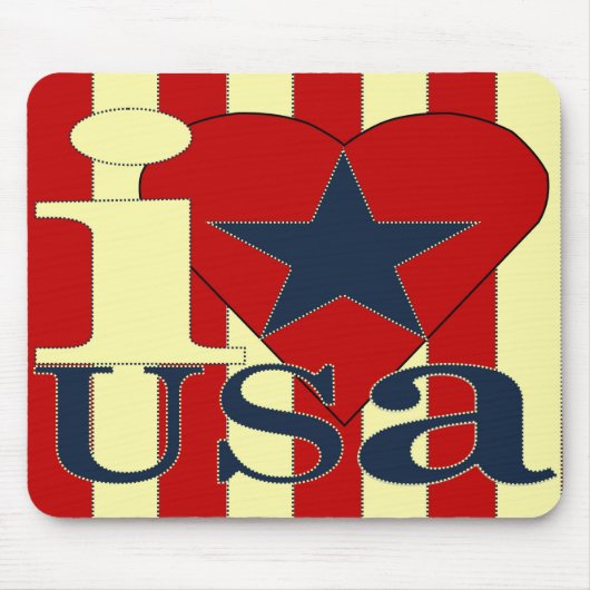 I Love USAマウスパッド マウスパッド (正面)
