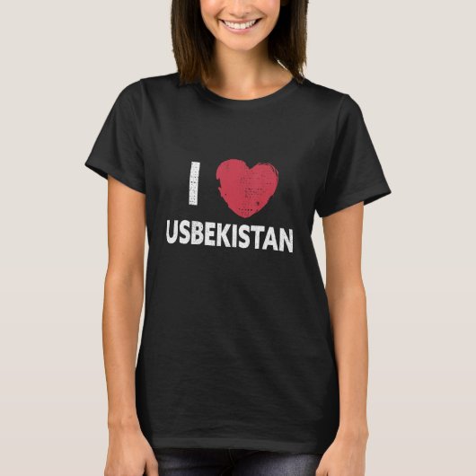 I love Uzbekistan I love Uzbekistan design Tシャツ (正面)