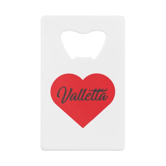 I Love Valletta – マルタ クレジットカード栓抜き (正面)