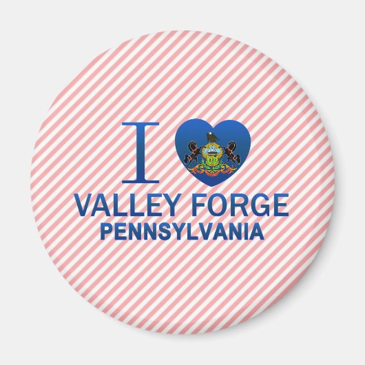 I Love Valley Forge, PA マグネット (正面)