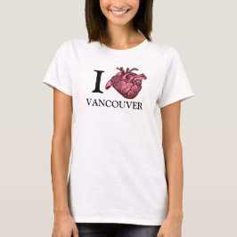 I Love Vancouver解剖学的に正しいハート Tシャツ