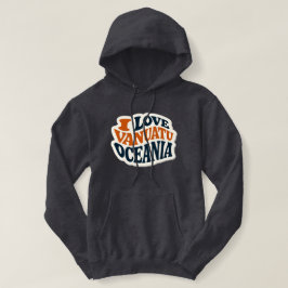 I Love Vanuatu Oceania, Sticker Rétro パーカ