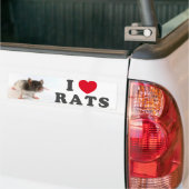 I love (variegated) Rats バンパーステッカー (トラック上)