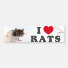 I love (variegated) Rats バンパーステッカー
