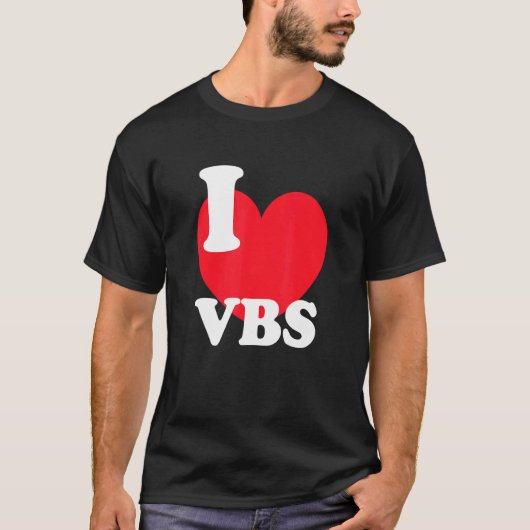 I Love Vbsクルー休暇バイブル学校ハートラブ Tシャツ (正面)