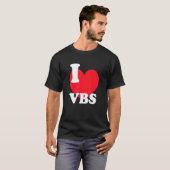 I Love Vbsクルー休暇バイブル学校ハートラブ Tシャツ (正面フル)