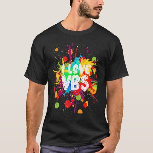 I Love Vbs Shirt Crew Vacation Bible 絵を描 School  Tシャツ (正面)