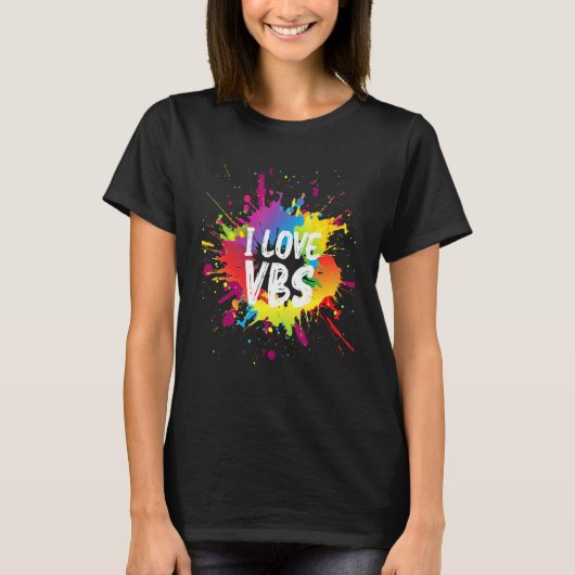 I Love Vbs Tees Crew Vacation Bible School Paint S Tシャツ (正面)