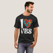 I Love VBS Vacation Bible School Crew先生Chri Tシャツ (正面フル)