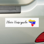I love Venezuela バンパーステッカー (車上)