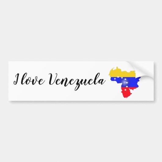 I love Venezuela バンパーステッカー (正面)