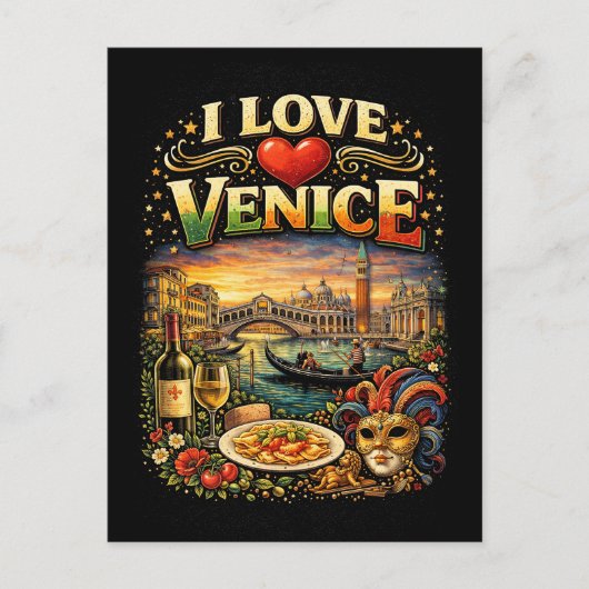 I Love Venice ポストカード (正面)