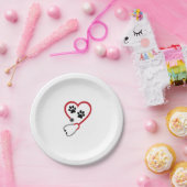 I love Veterinary Medicine ペーパープレート (パーティー)