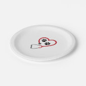 I love Veterinary Medicine ペーパープレート (アングル)