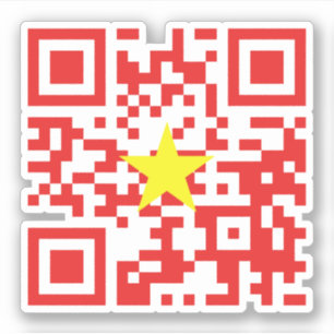 I Love Vetonam (Toi Yeu Vit Nam)フラグQRコệード シール