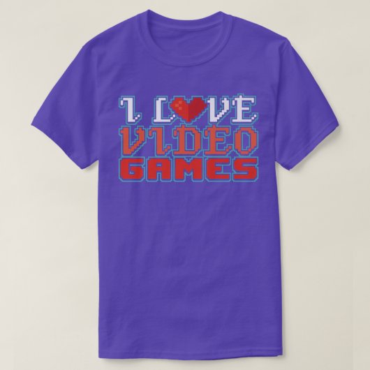 I Love Video Games Gift Premium T-Shirt Tシャツ (デザイン正面)