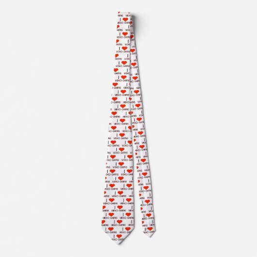 I Love Video Games Tie ネクタイ (正面)