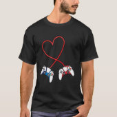 I Love Video Games Valentines Day Controller Gamer Tシャツ (正面)