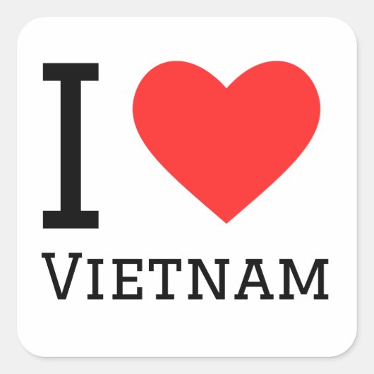I love Vietnam スクエアシール (正面)