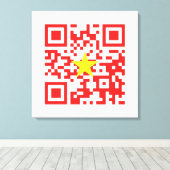 I Love Vietnam (Toi Yeu Vit Nam)ệ国旗QRコード キャンバスプリント (インサイチュ (ウッドフロア))