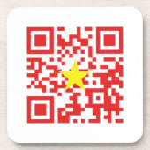 I Love Vietnam (Toi Yeu Vit Nam)ệ国旗QRコード コースター (正面)