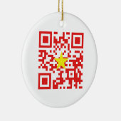 I Love Vietnam (Toi Yeu Vit Nam)ệ国旗QRコード セラミックオーナメント (右)