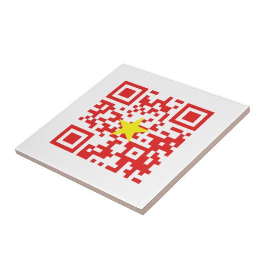 I Love Vietnam (Toi Yeu Vit Nam)ệ国旗QRコード タイル (側面)