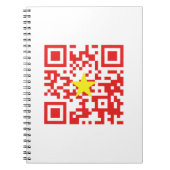I Love Vietnam (Toi Yeu Vit Nam)ệ国旗QRコード ノートブック (正面)