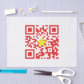 I Love Vietnam (Toi Yeu Vit Nam)ệ国旗QRコード 薄葉紙 (クラフト)