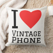 I love vintage phone  クッション (ブランケット)