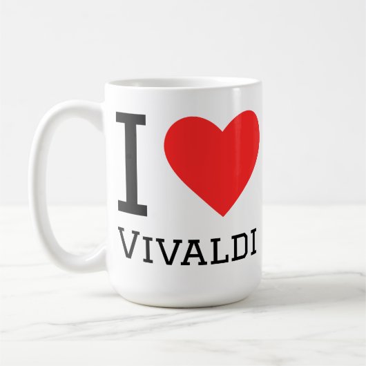I love vivaldi コーヒーマグカップ (左)