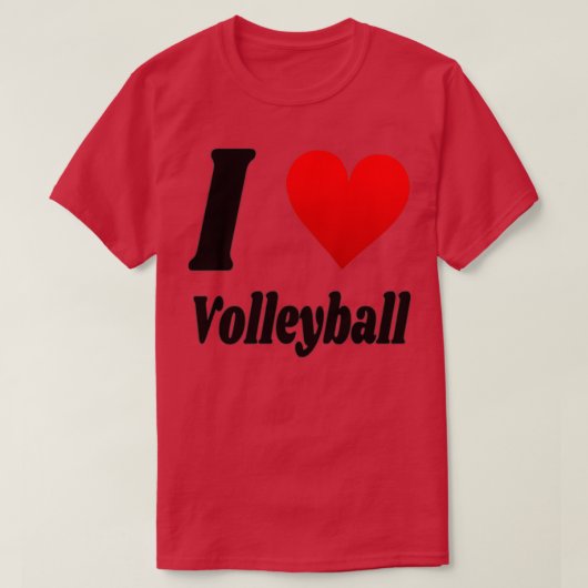 I love Volleyball T Tシャツ (デザイン正面)