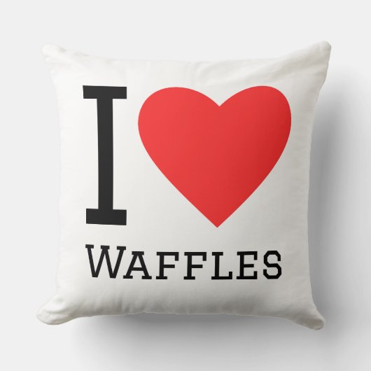 I love waffles クッション (正面)