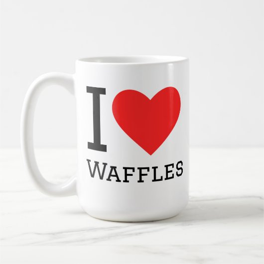 I love waffles コーヒーマグカップ (左)