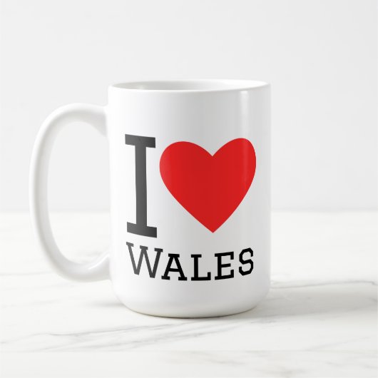 I love wales square sticker コーヒーマグカップ (左)