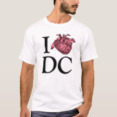 I Love Wash, DCと解剖学的に正しいハート Tシャツ (正面)