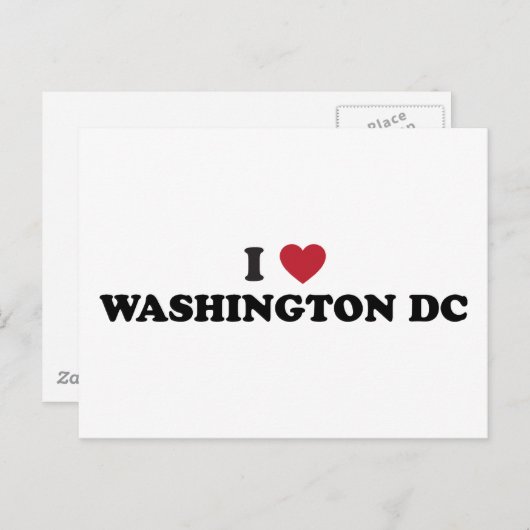 I Love Washington DC ポストカード (正面/裏面)
