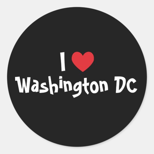 I Love Washington DC ラウンドシール (正面)
