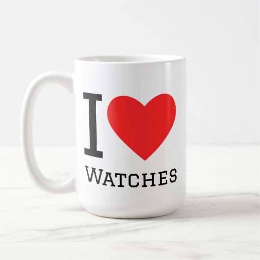 I love watches コーヒーマグカップ (左)