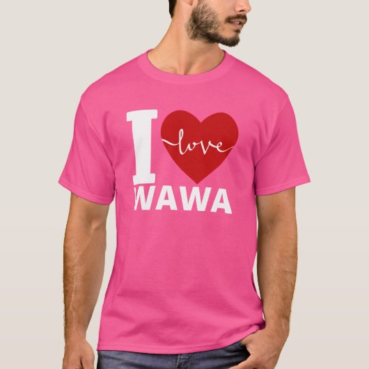 I LOVE WAWA friends Tシャツ (正面)