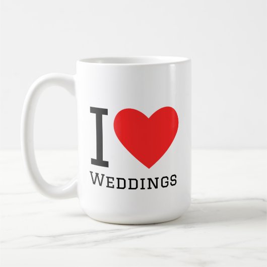 I love weddings  コーヒーマグカップ (左)