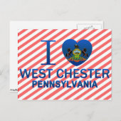 I Love West Chester, PA ポストカード (正面/裏面)