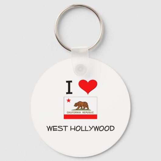 I Love WEST HOLLYWOODカリフォルニア キーホルダー (正面)