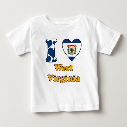 I love West Virginia ベビーTシャツ (正面)
