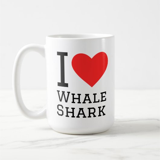 I love whale shark コーヒーマグカップ (左)