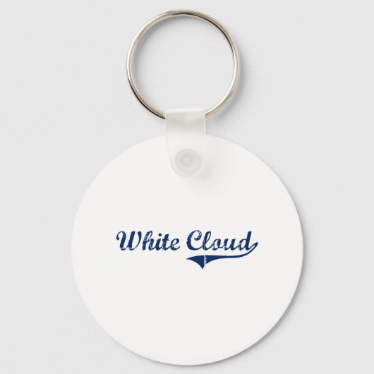 I Love White Cloud Michigan キーホルダー (正面)